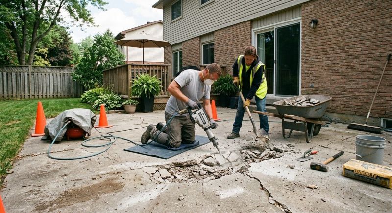 Concrete Pool Patio Repair in Des Moines, IA