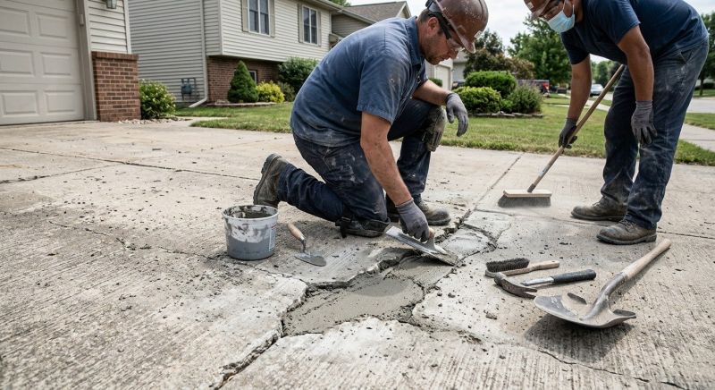 Garage Slab Repair in Des Moines, IA